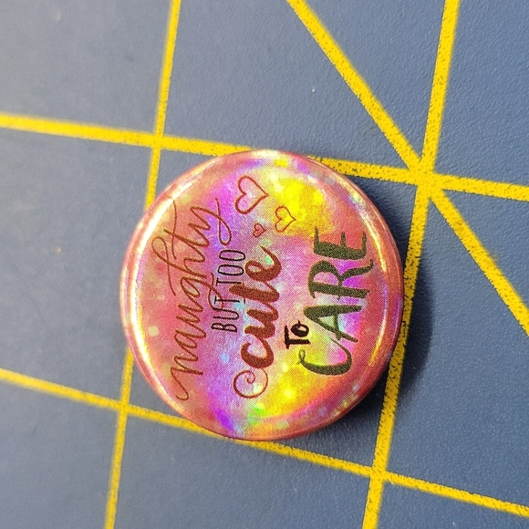 Naughty but to Cute Care Pin - Picture 1 of 2